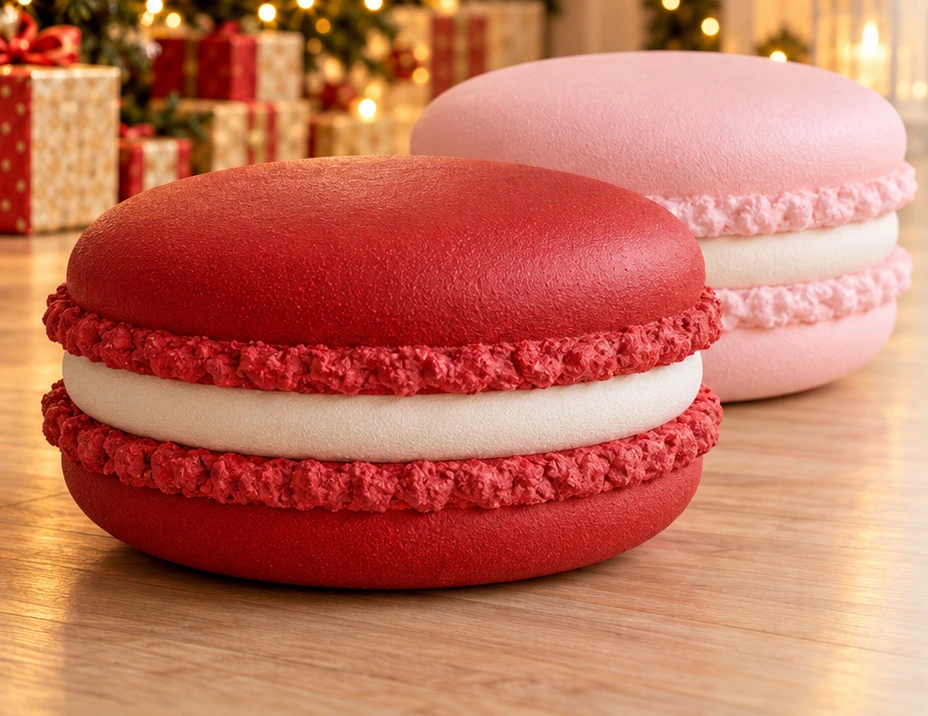 Óriás karácsonyi macaron dekoráció – 50 cm